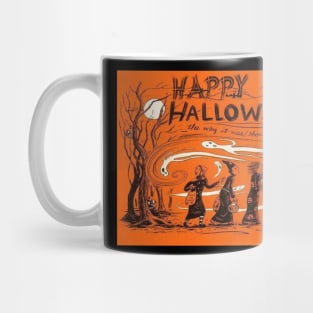 Retro Vintage "Happy Halloween" Spooky Season Trick or Treat Witches Mug